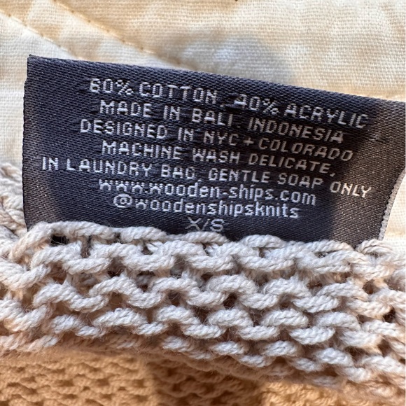 Wooden Ships size XS cotton/acrylic lightweight knit crew neck ‘SUMMER’ sweater. - Picture 10 of 10